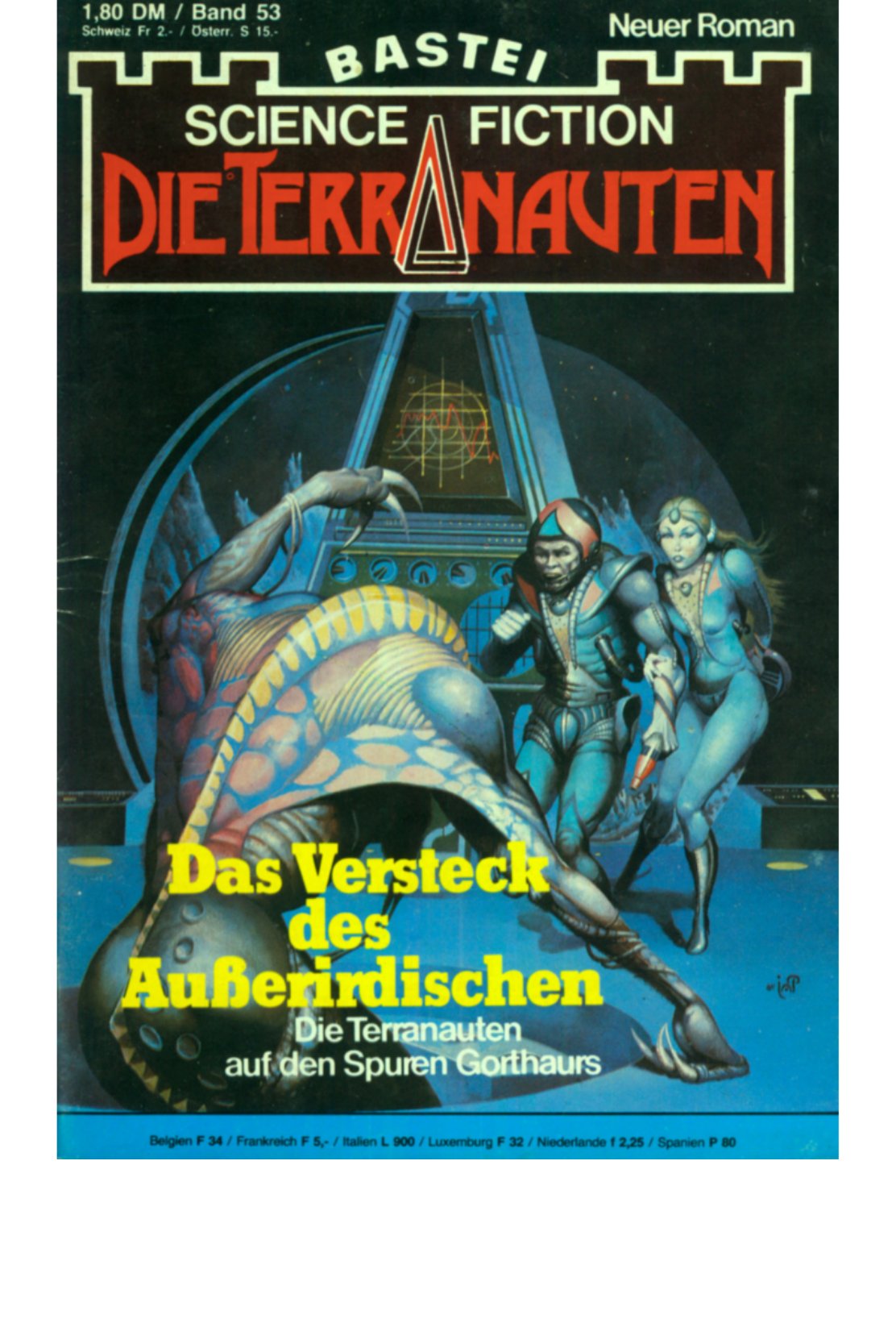 Original cover: Das Versteck des Ausserirdischen