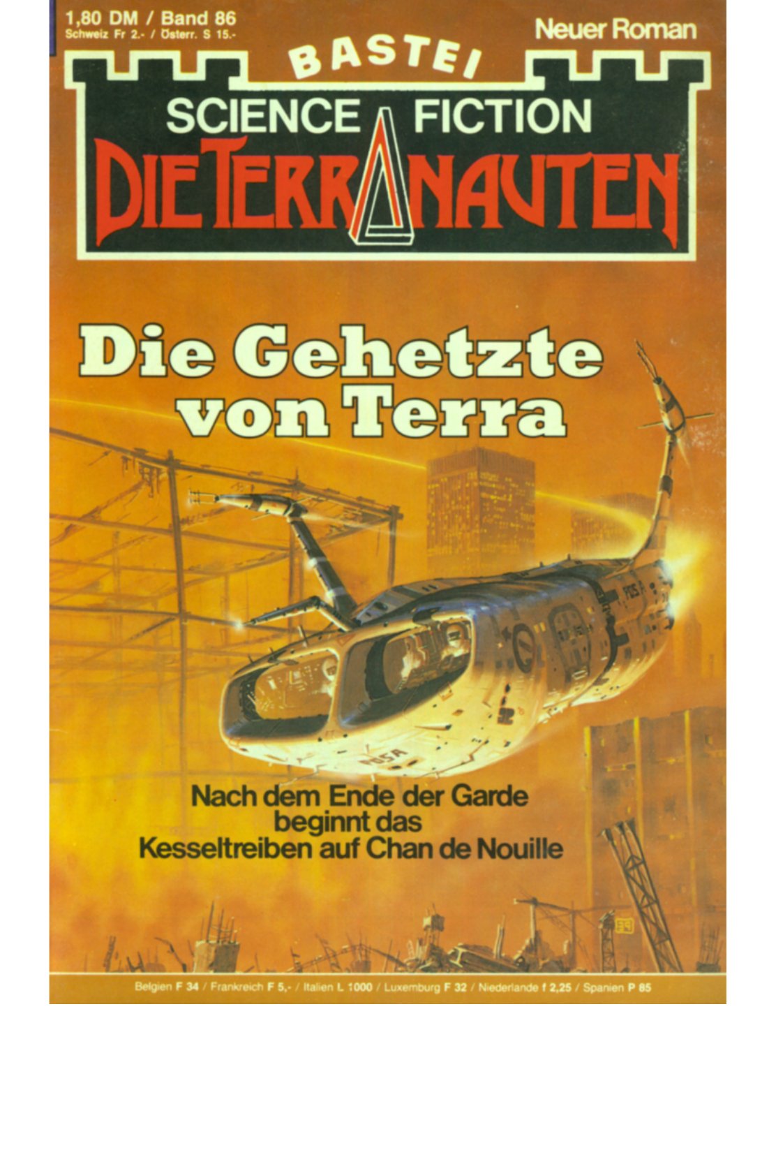 Original cover: Die Gehetzte von Terra